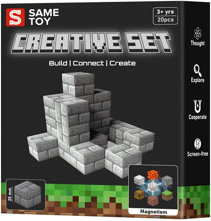 Магнітний конструктор Same Toy Creative Set Stone 20 ел. (MCRAFT-9862-SM)